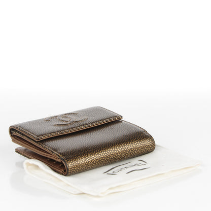 Chanel Caviar Timeless CC Compact French Wallet Bronze 4 of 8