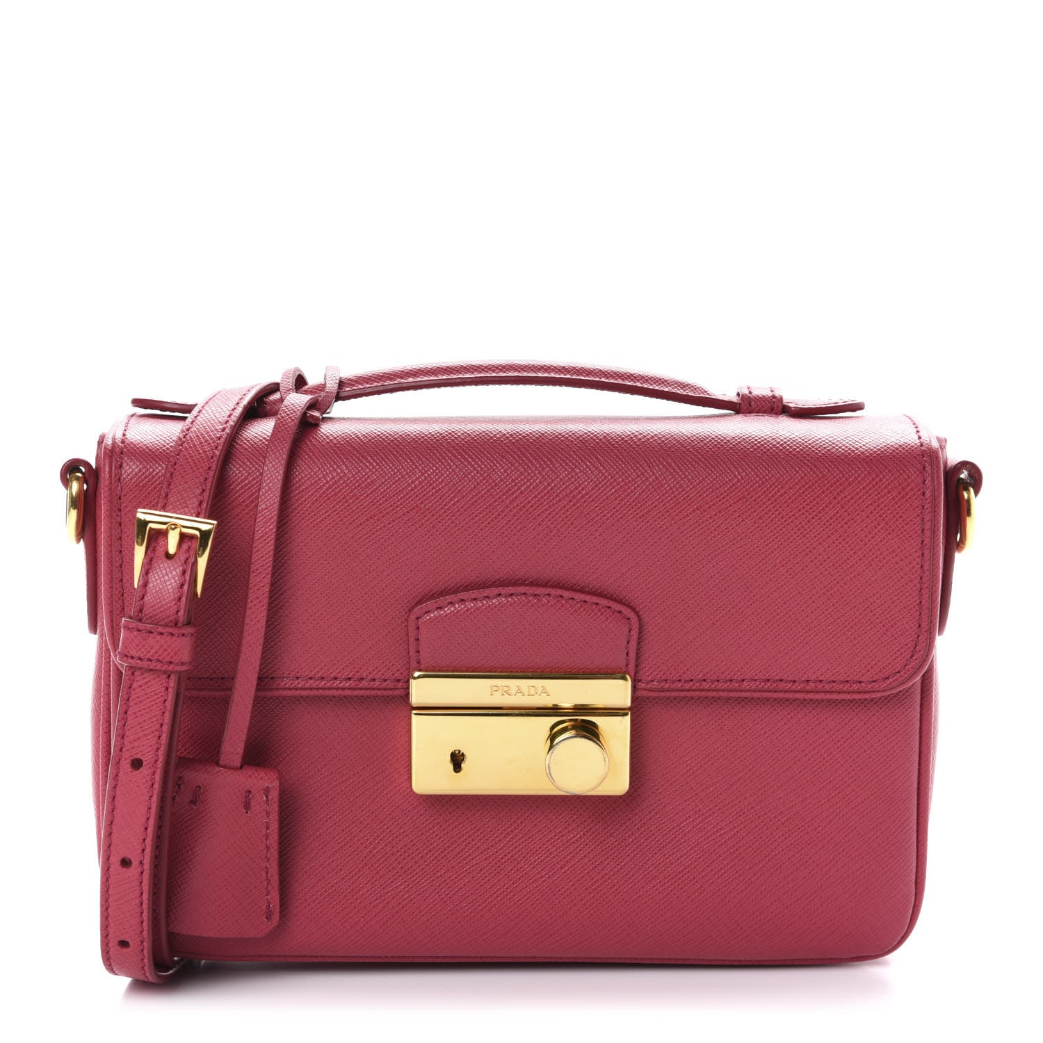 Prada Saffiano Lux Mini Sound Crossbody Ametista 1 of 9
