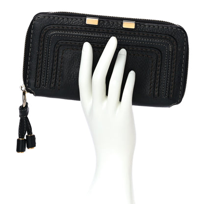 Chloe Grained Calfskin Marcie Long Zip Around Wallet Black 2 of 14