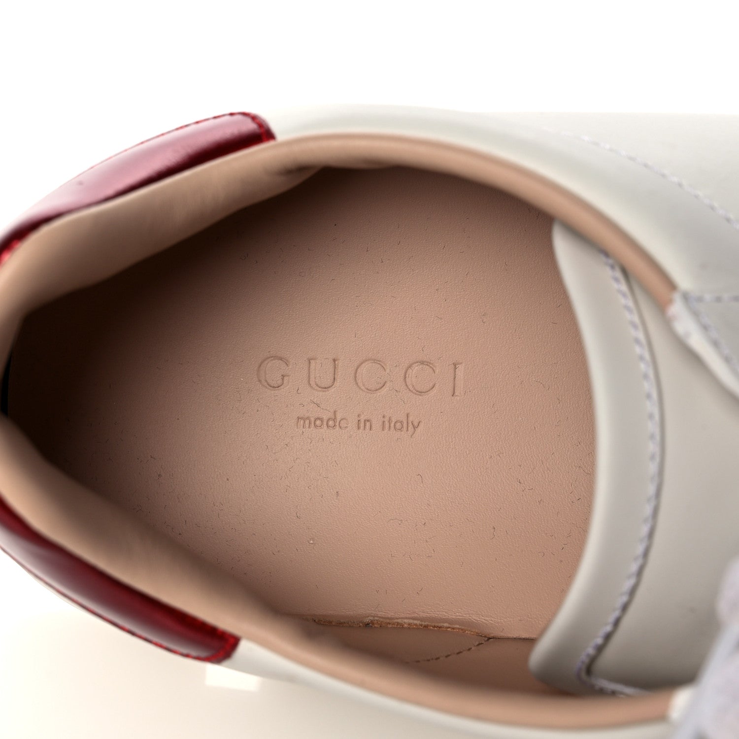 Gucci Calfskin Web Bee Embroidered Womens Ace Platform Sneakers 38.5 White 7 of 11