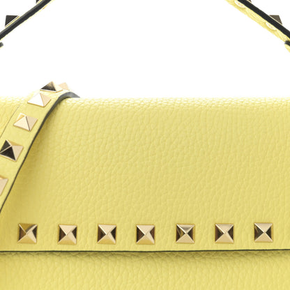 Valentino Garavani Grainy Calfskin Rockstud Crossbody Pouch Lime Sorbet 9 of 9