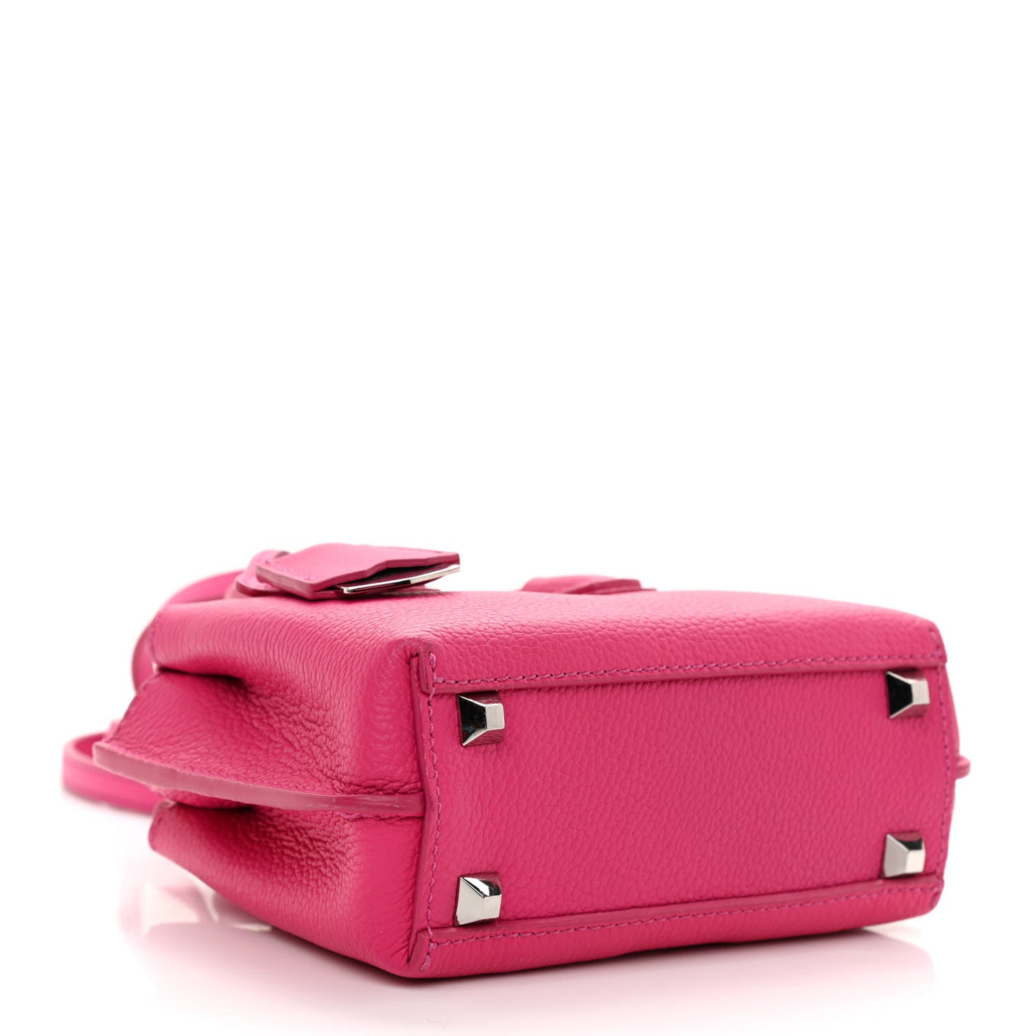 MCM Grained Calfskin X-Mini Milla Tote Beetroot Pink 1162364