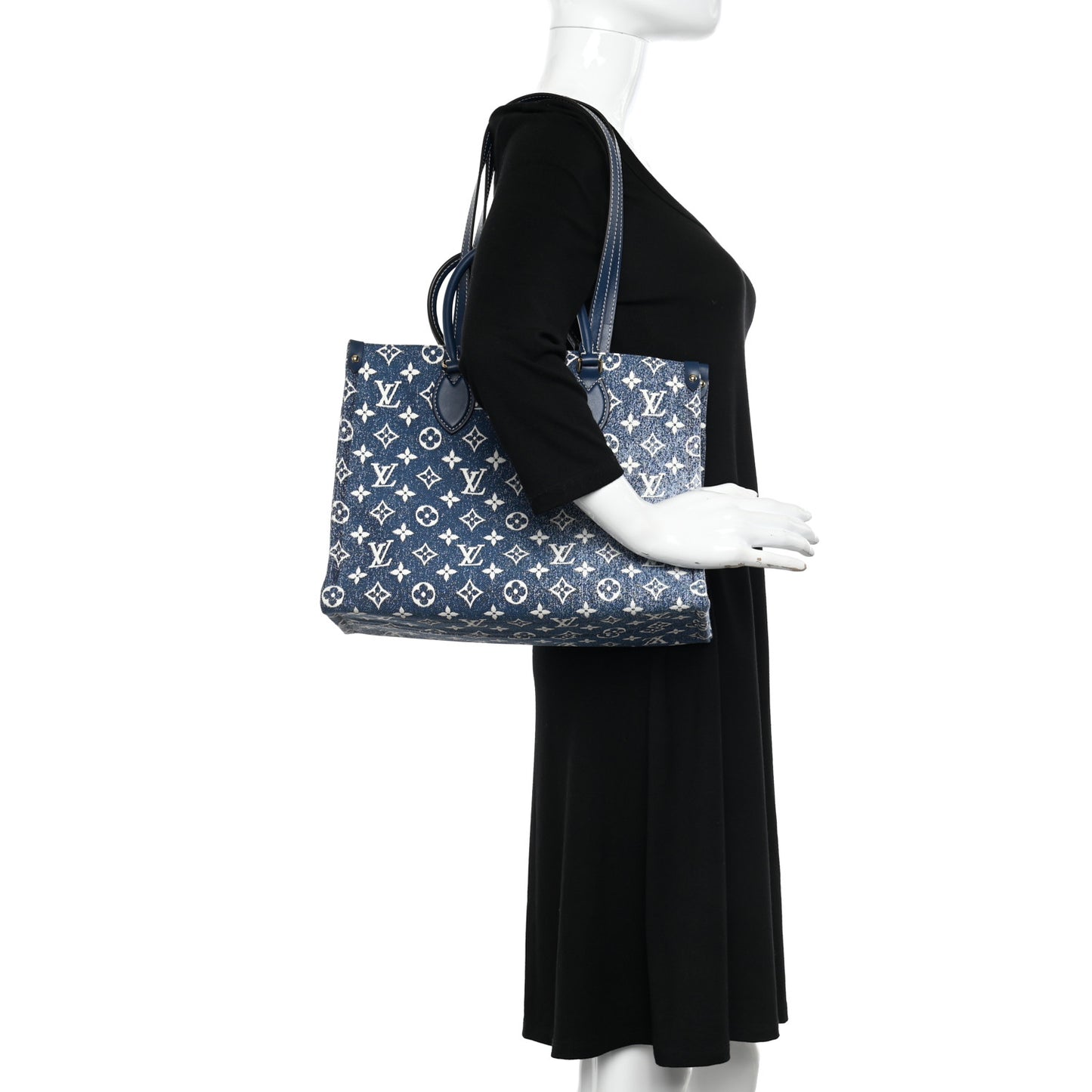 Monogram Jacquard Denim Onthego MM Bleu