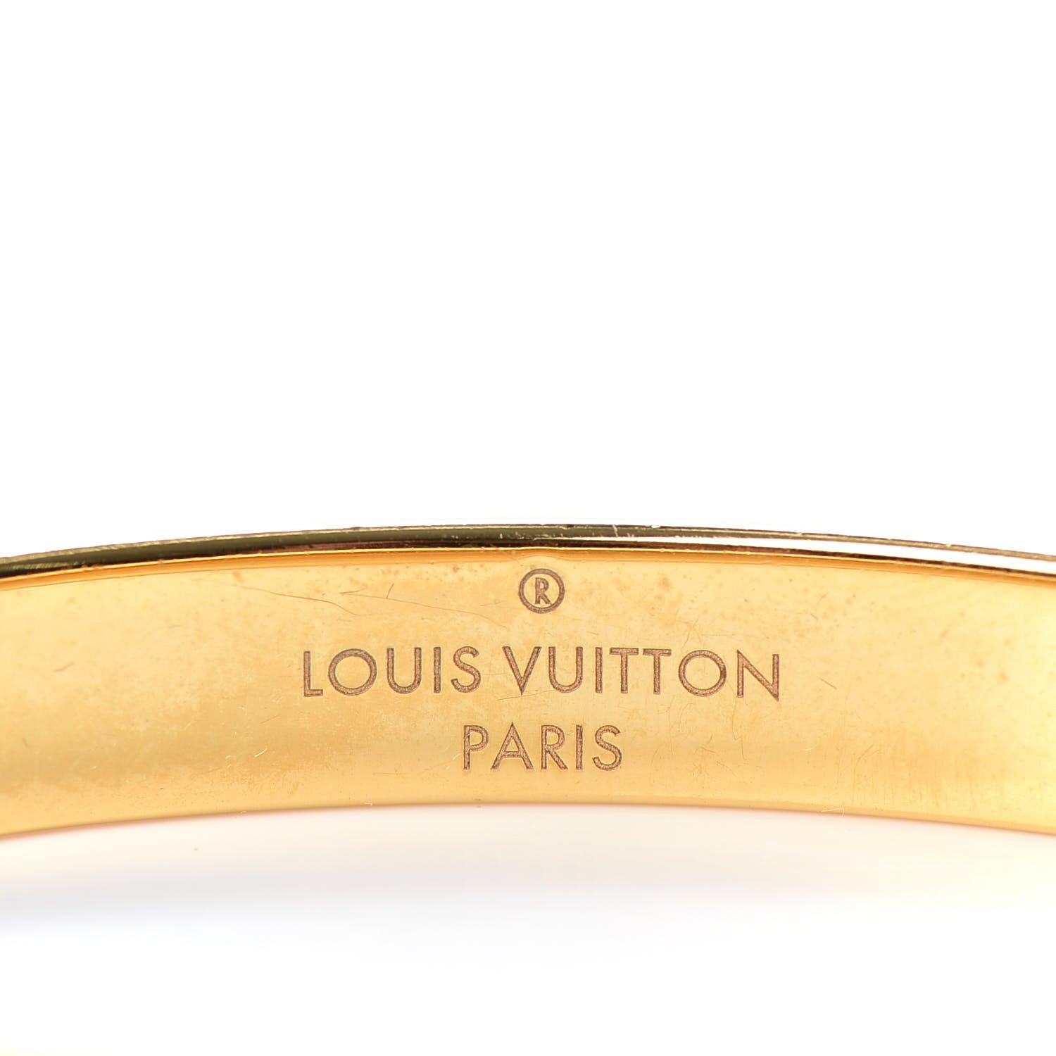 Louis Vuitton Brass Monogram Nanogram Cuff M Gold 4 of 6