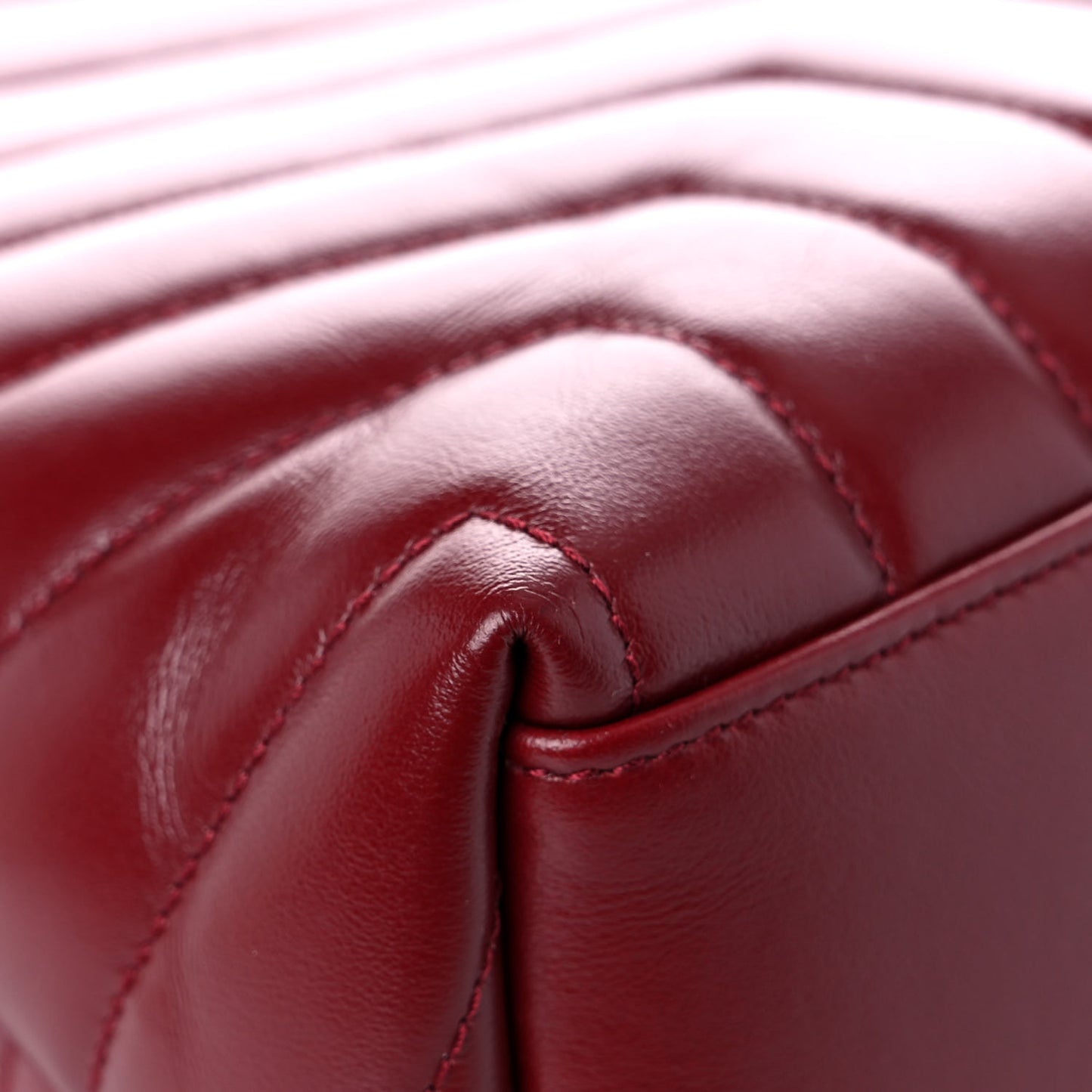 Calfskin Y Quilted Monogram Medium Loulou Chain Satchel Rouge Legion