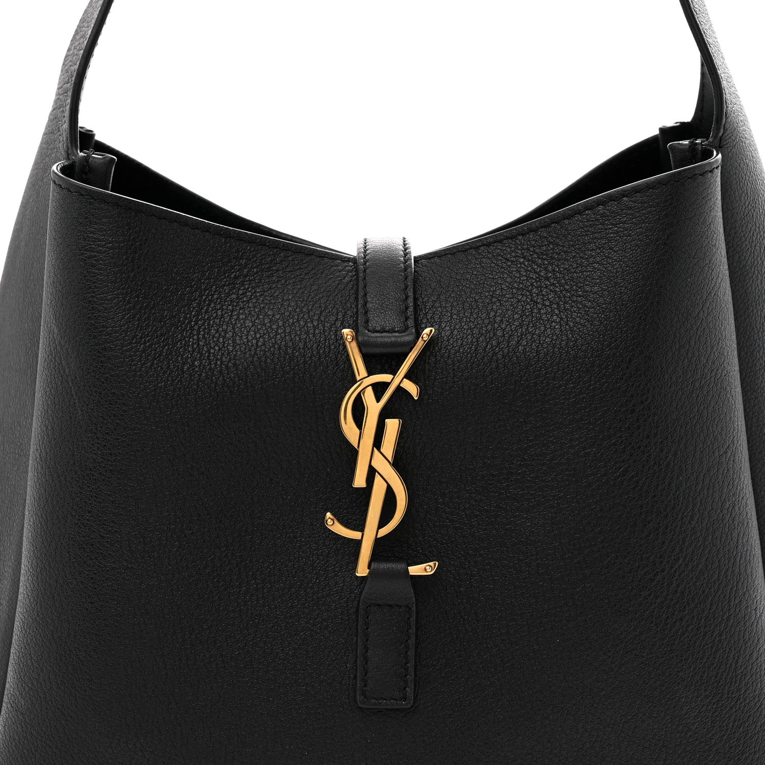 Saint Laurent Smooth Calfskin Small Le 5 A 7 Soft Hobo  Black 8 of 11