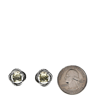 David Yurman Sterling Silver Lemon Citrine 7mm Infinity Earrings 2 of 4