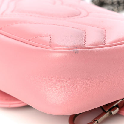 Gucci Calfskin Matelasse Super Mini GG Marmont Shoulder Bag Wild Rose 11 of 11