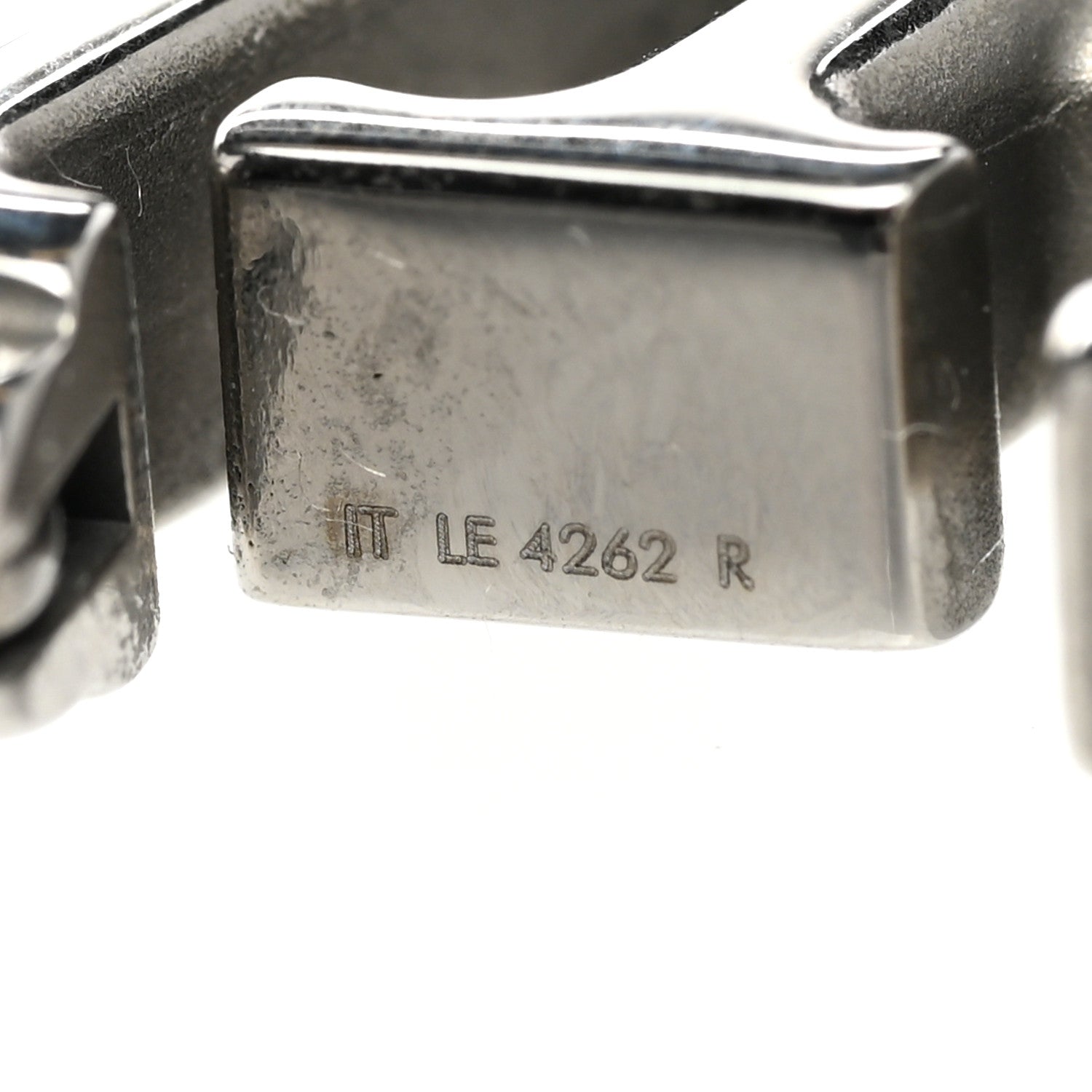 Louis Vuitton Palladium Small Louise Hoop Earrings Silver 4 of 5