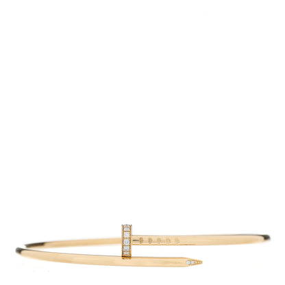 Cartier 18K Yellow Gold Diamond Small Juste Un Clou Bracelet 17 1 of 4