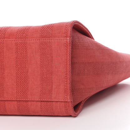Chanel Mixed Fibers Striped Medium Deauville Tote Red 10 of 12