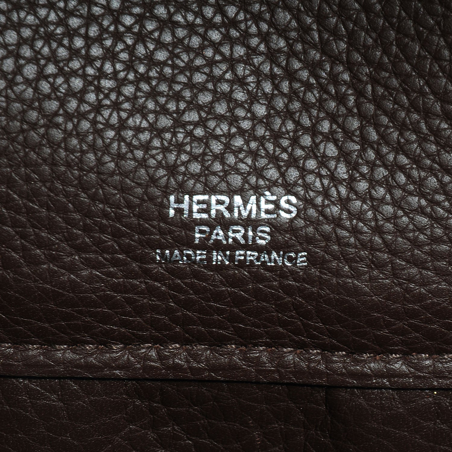 Hermes Taurillon Clemence Shoulder Atlas Chocolate 6 of 12