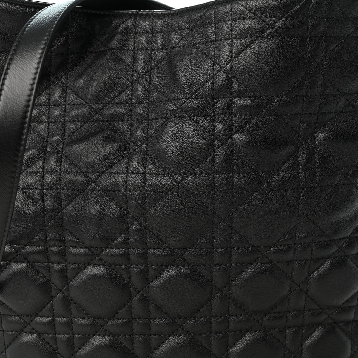 Calfskin Cannage Small Toujours Hobo Black