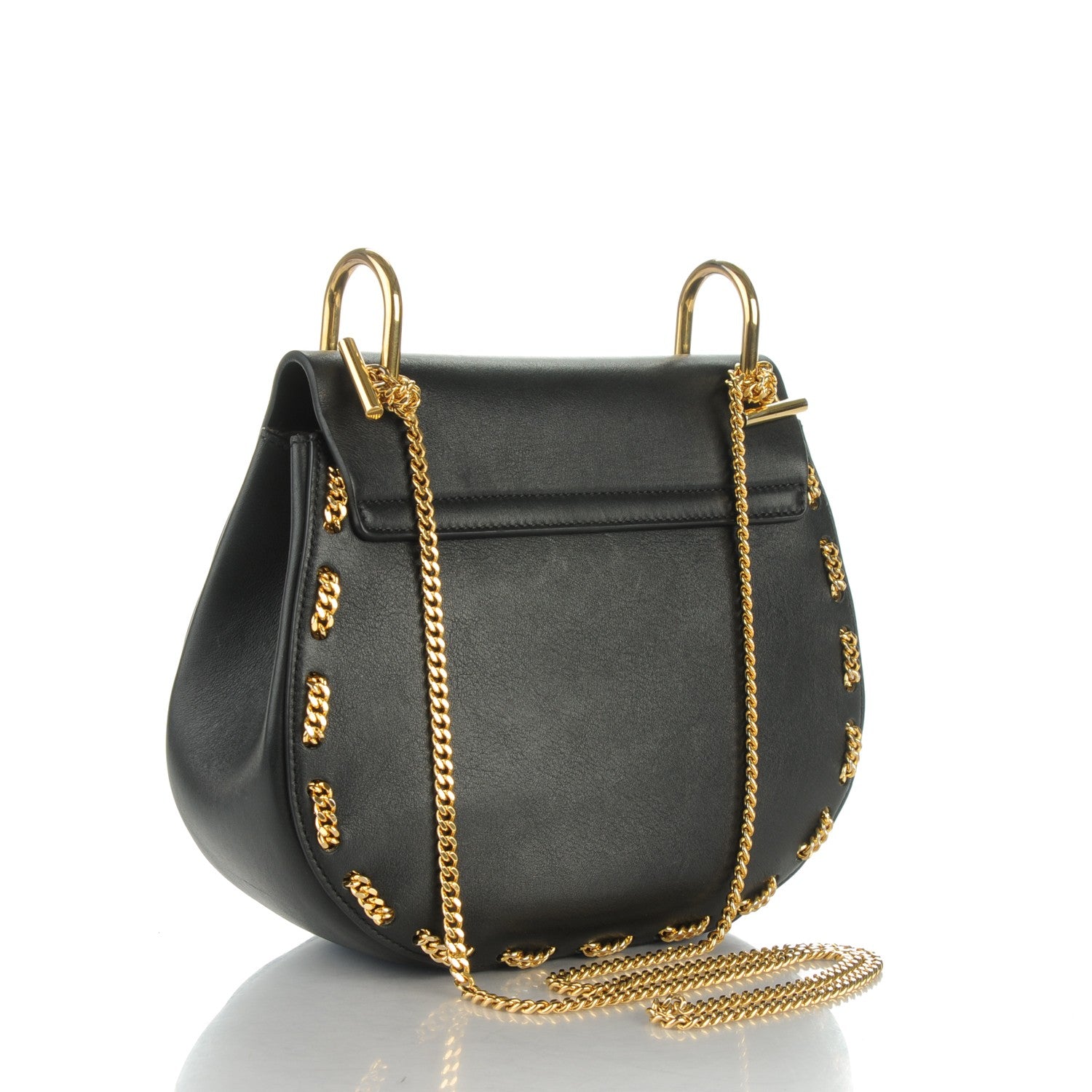 Chloe Calfskin Drew Chain Shoulder Bag Black 3 of 7