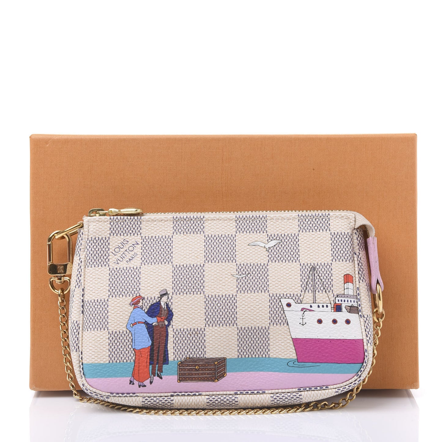Damier Azur 2016 Christmas Animation Mini Pochette Accessories