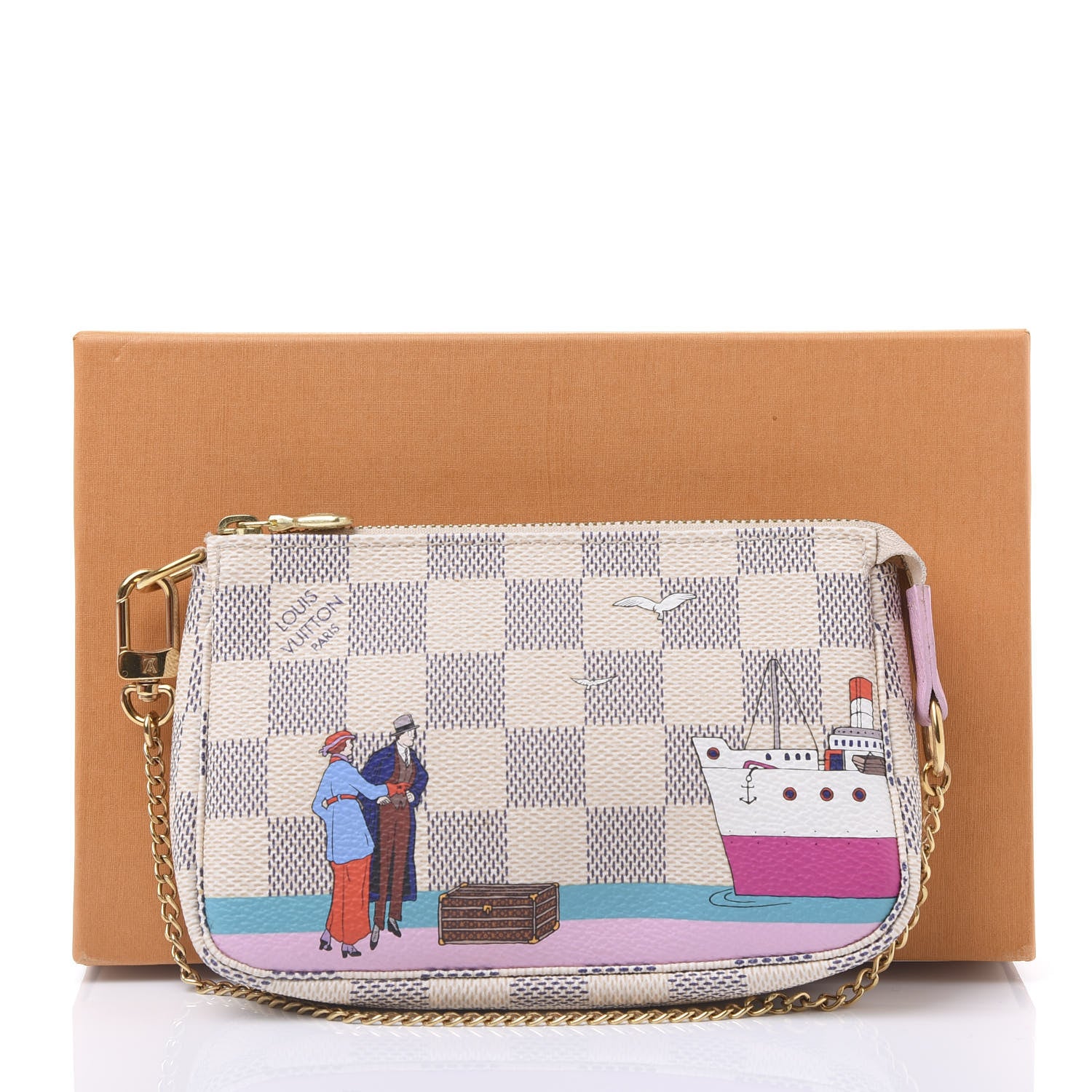Louis Vuitton Damier Azur 2016 Christmas Animation Mini Pochette Accessories 11 of 11