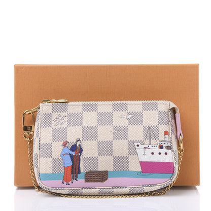 Louis Vuitton Damier Azur 2016 Christmas Animation Mini Pochette Accessories 11 of 11