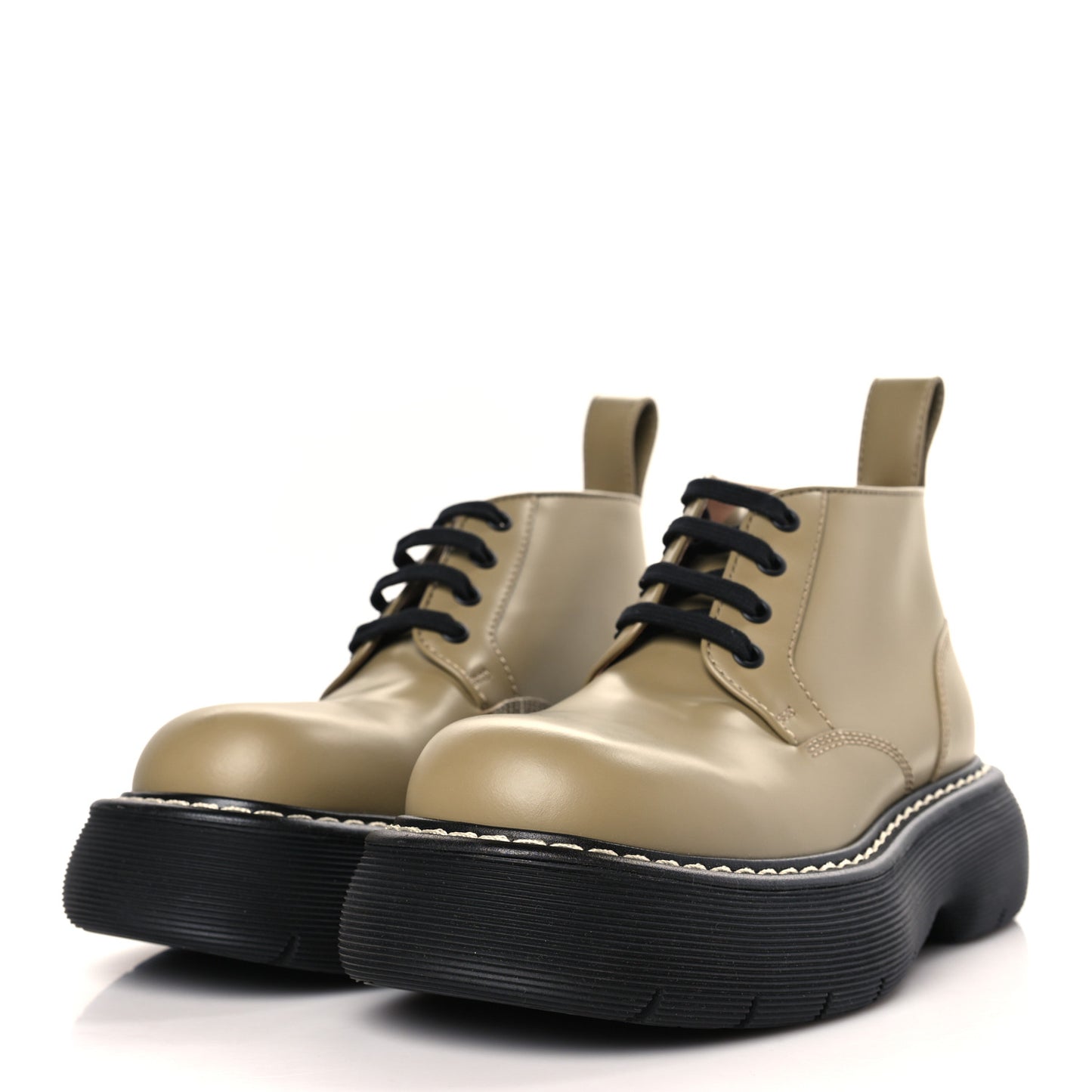 Calfskin Bounce Lace Up Ankle Boots 37.5 All Spice Black