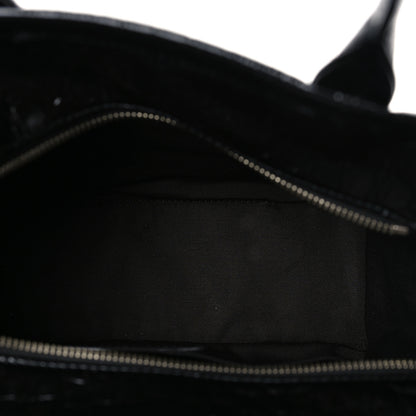 Marc Jacobs Croc Embossed Small The Tote Bag Black 5 of 9