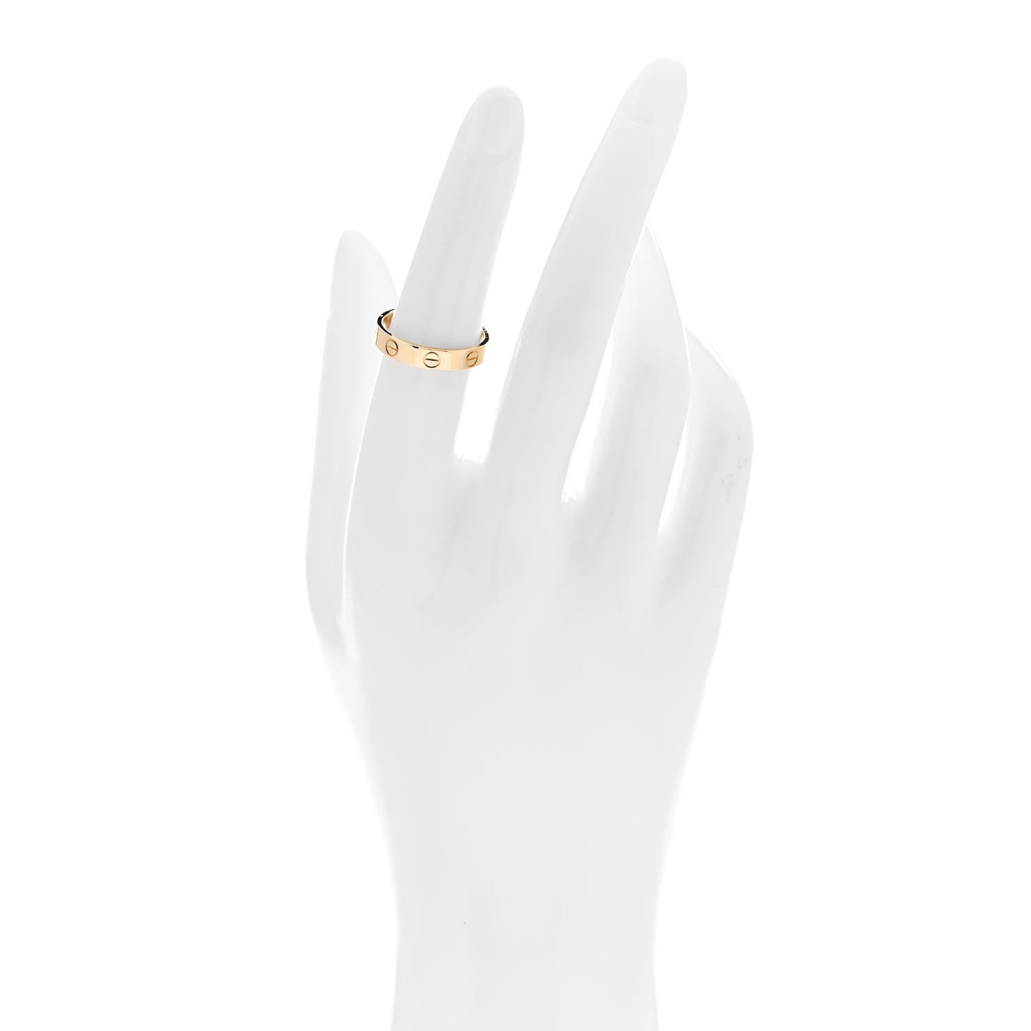 18K Yellow Gold 3.5mm LOVE Wedding Band Ring 52 6