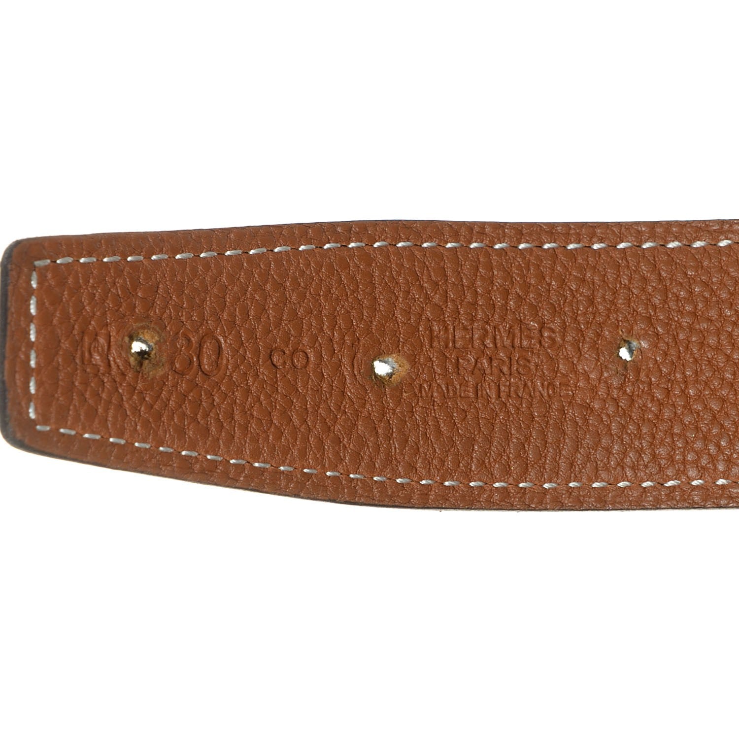 Hermes Box Togo 32mm Belt Strap 80 Black Gold 3 of 4