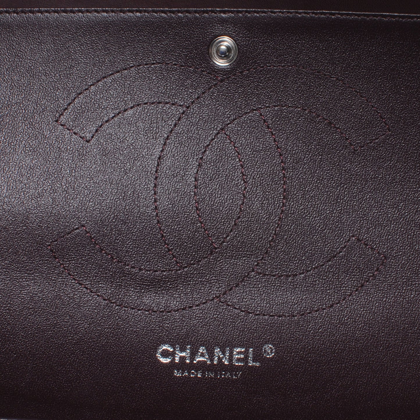 Lambskin Quilted Jumbo Double Flap Bordeaux