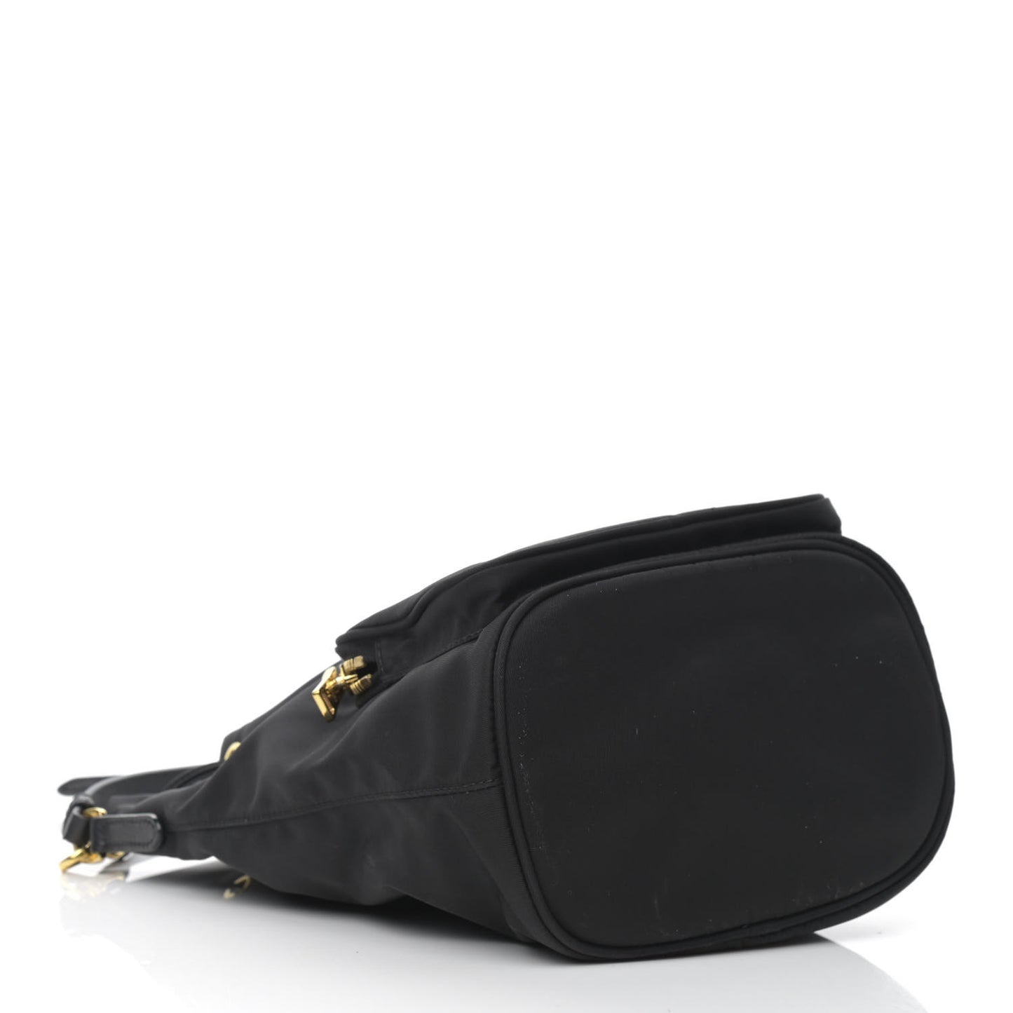 Re-Nylon Duet Drawstring Shoulder Bag Black