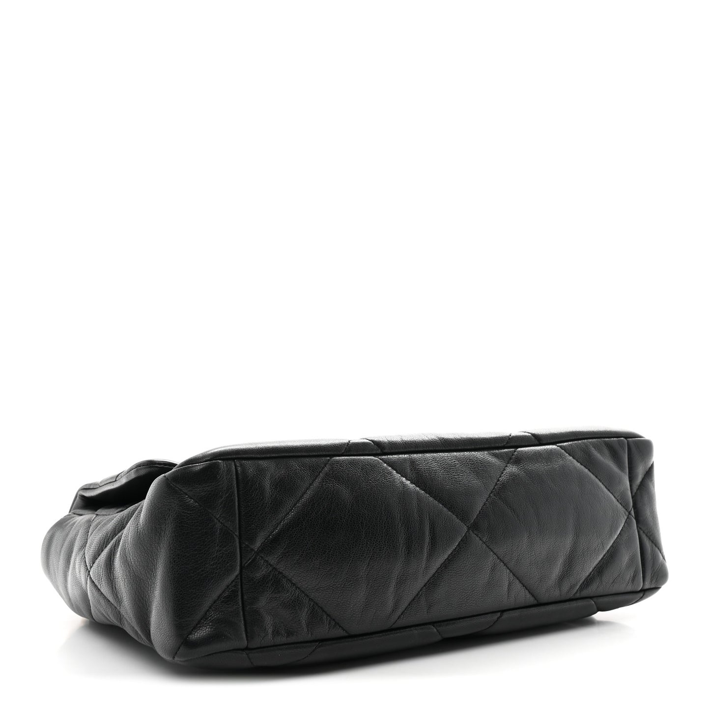 Goatskin Quilted Large Chanel 19 Flap Black
