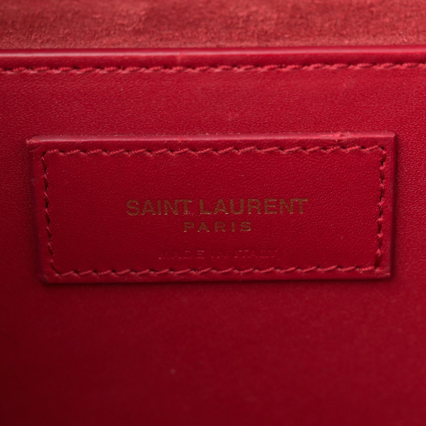 Smooth Calfskin Medium Classic Monogram Kate Tassel Satchel Lipstick Red