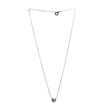 Bulgari 18K White Gold Diamond Small B.Zero1 Pave Pendant Necklace 2 of 5