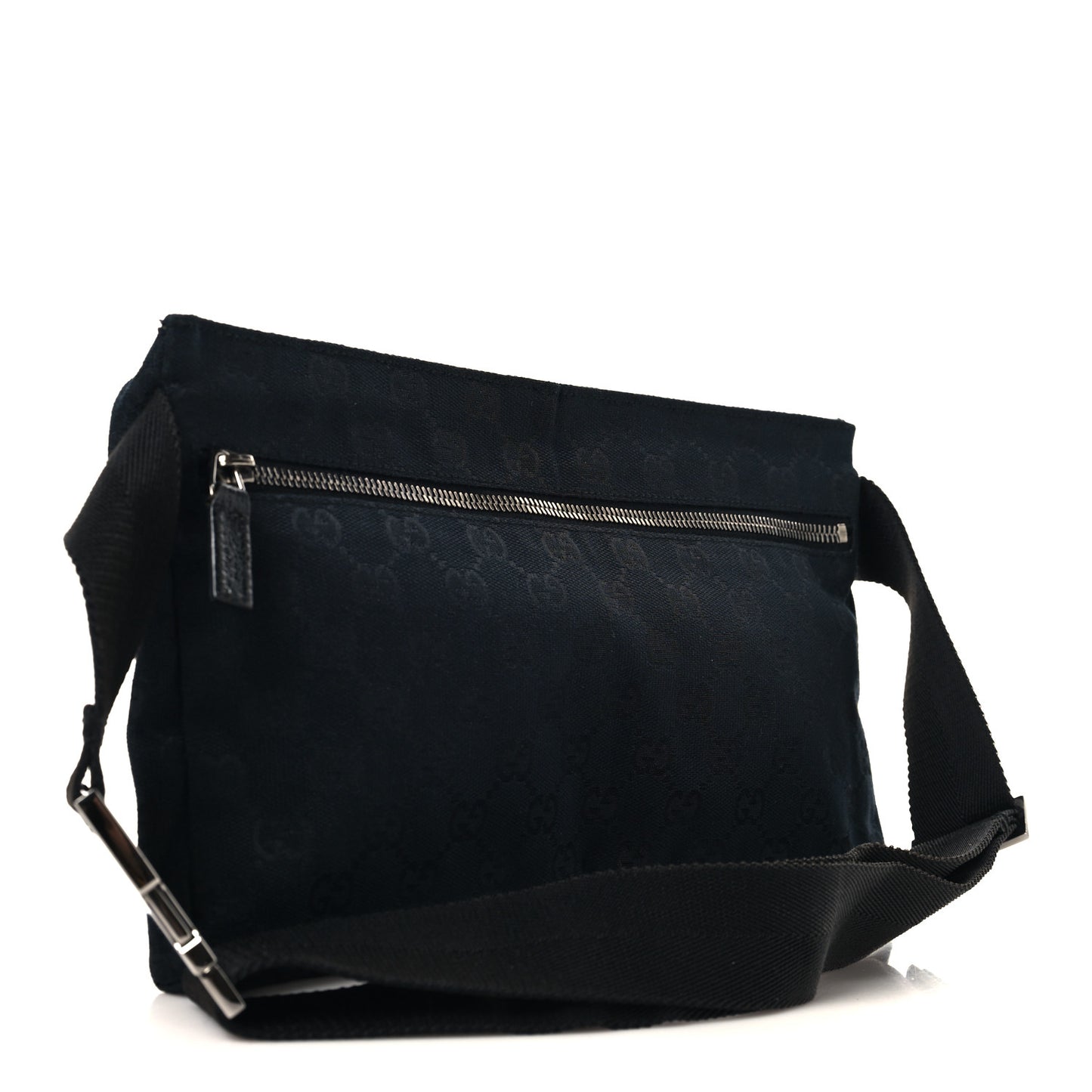 GG Monogram Double Pocket Belt Bag Black