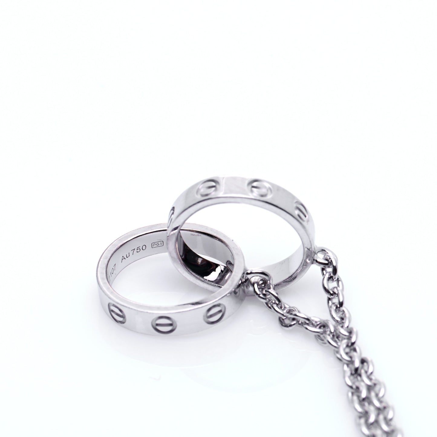 18K White Gold Interlocking LOVE Bracelet