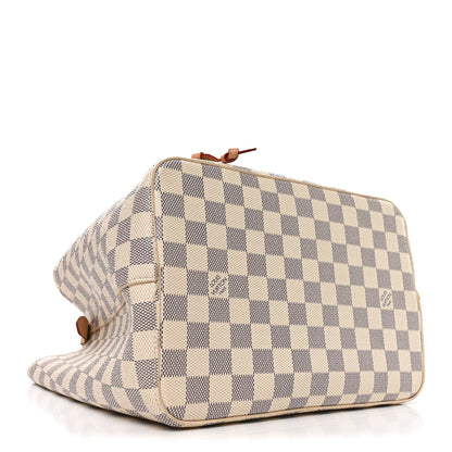 Louis Vuitton Damier Azur Braided Neonoe MM Peach Cream 4 of 9