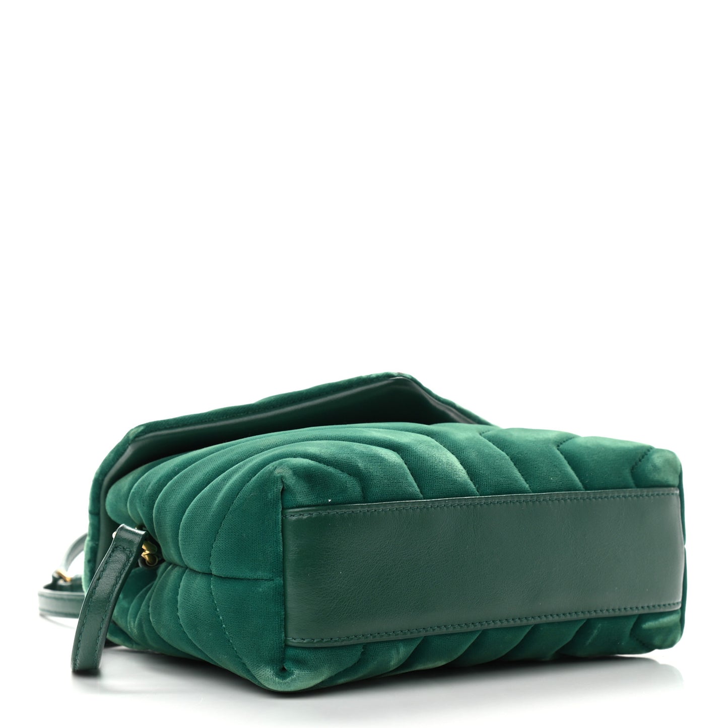 Velvet Y Quilted Monogram Toy Loulou Chain Satchel Green