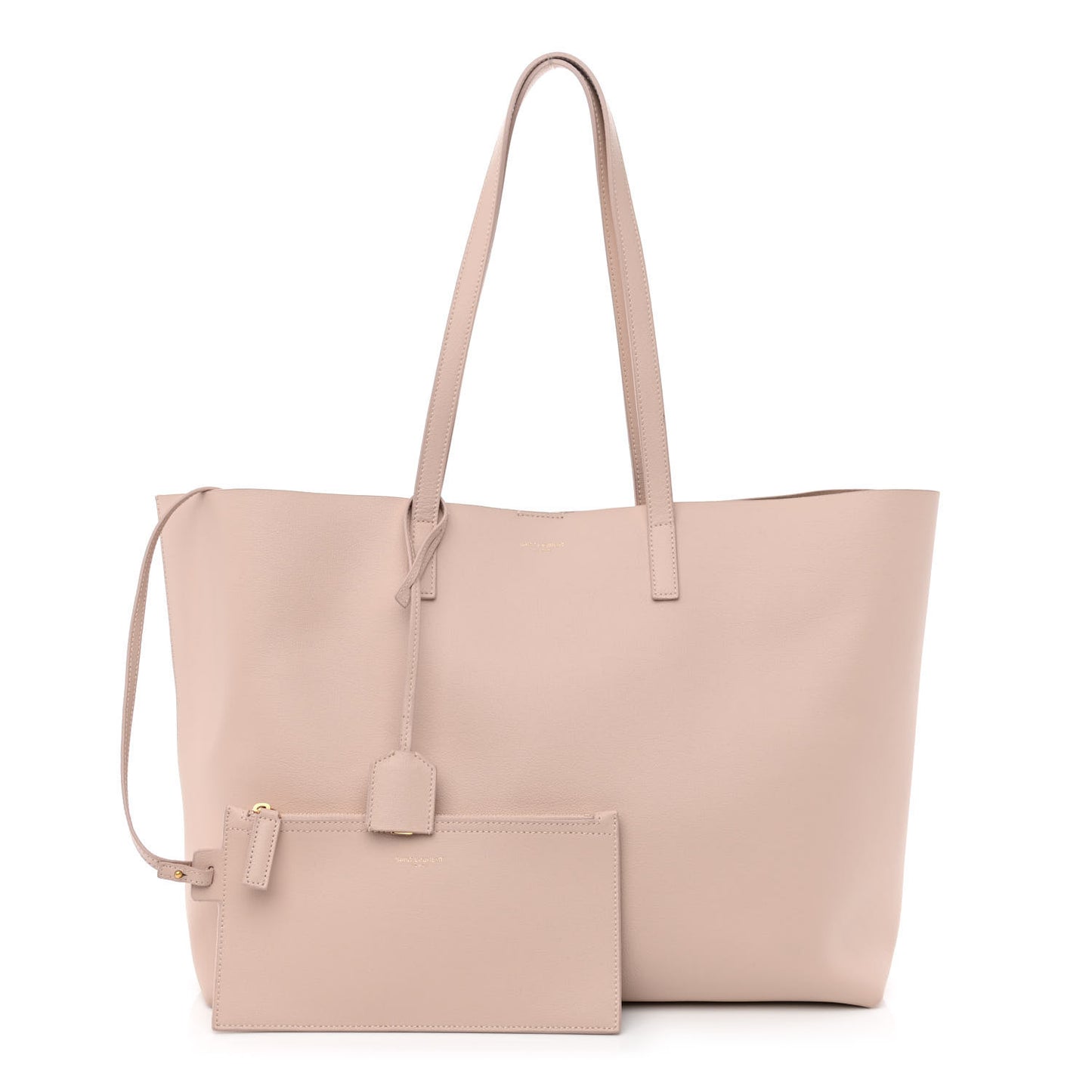 Calfskin Large Shopping Tote Pale Blush