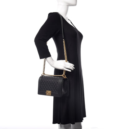 Chanel Lambskin Quilted Medium Boy Flap Black 2 of 13