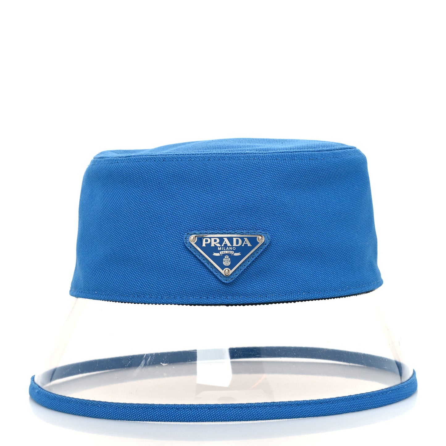 Canapa PVC Metal Triangle Logo Womens Bucket Hat M Blue