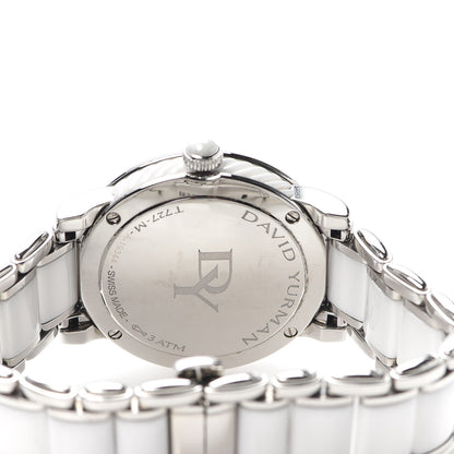 David Yurman Stainless Steel Ceramic Diamond 38mm Classic Quartz Watch White 5 of 6