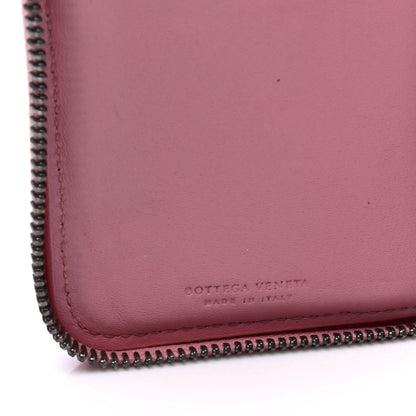 Bottega Veneta Nappa Intrecciato Zip Around Wallet Pink 4 of 8
