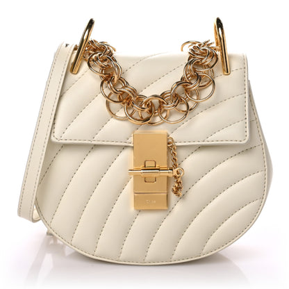 Chloe Calfskin Quilted Mini Drew Bijou Shoulder Bag Natural White 1 of 9