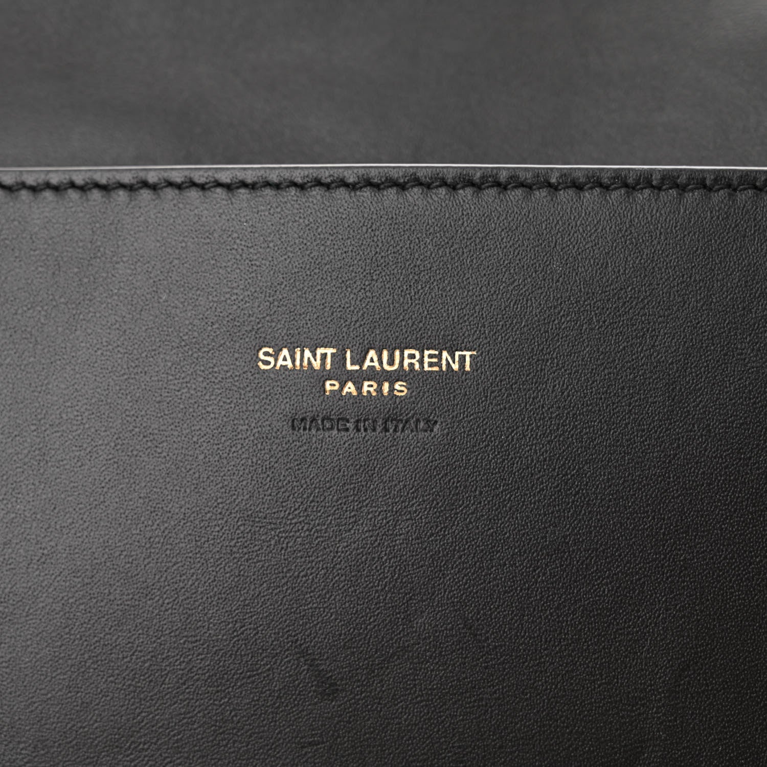 Saint Laurent Smooth Calfskin Suede Medium Reversible Monogram Kate Satchel Black 6 of 15