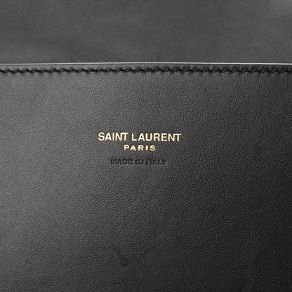 Saint Laurent Smooth Calfskin Suede Medium Reversible Monogram Kate Satchel Black 6 of 15