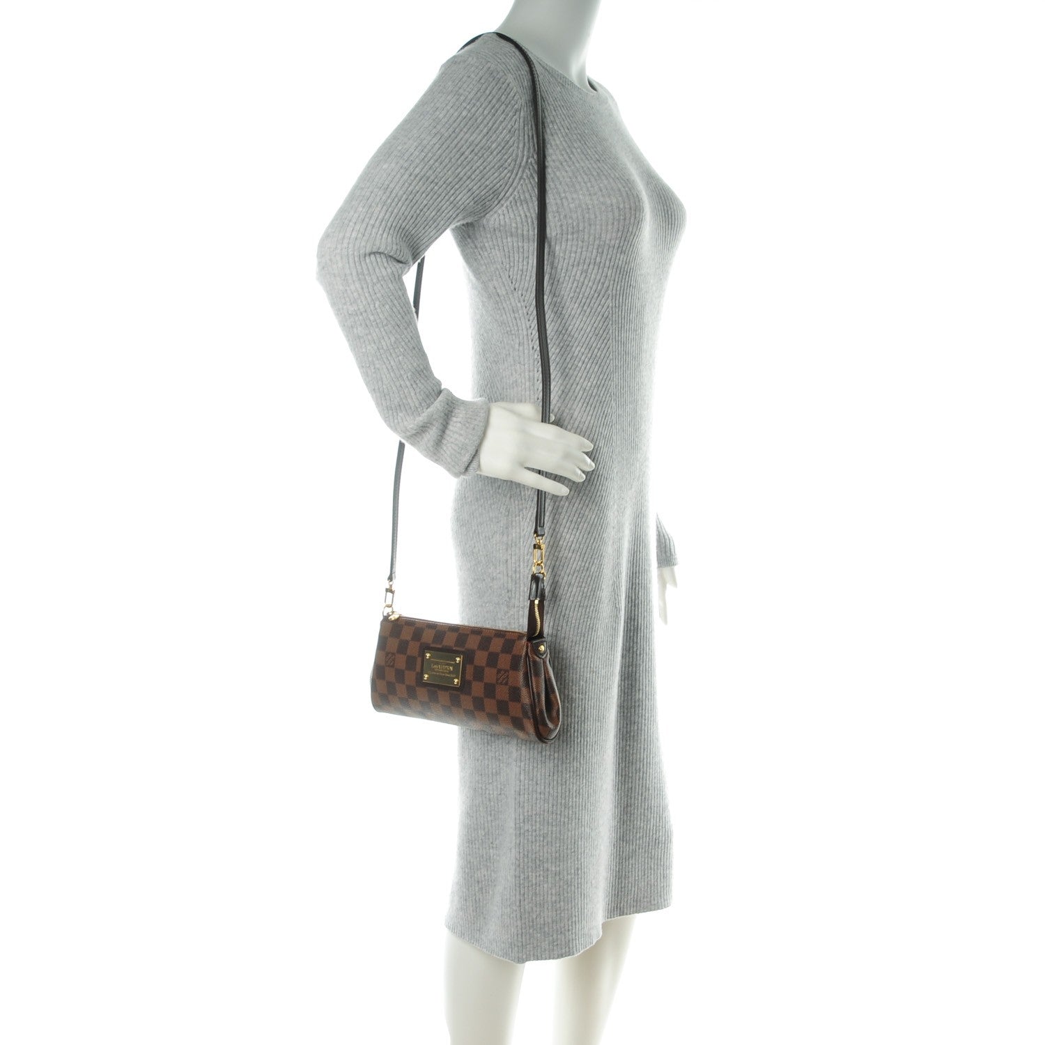 Louis Vuitton Damier Ebene Eva Clutch 2 of 8