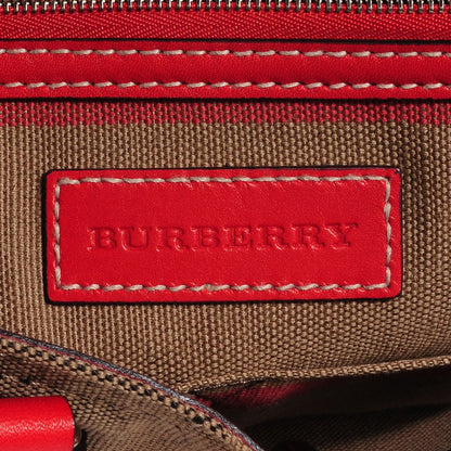 Burberry Canvas Mega Check Medium Tottenham Brit Tote Cadmium Red 5 of 11