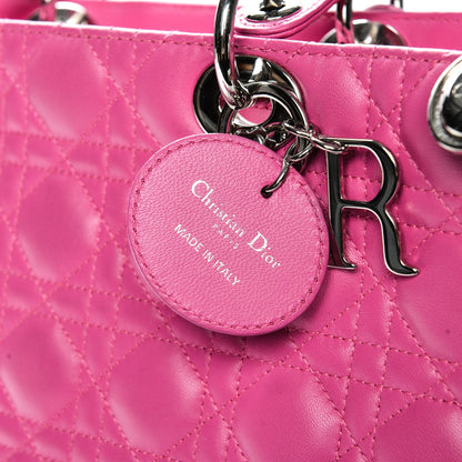 Christian Dior Lambskin Cannage Large Lady Dior Pink 18 of 22