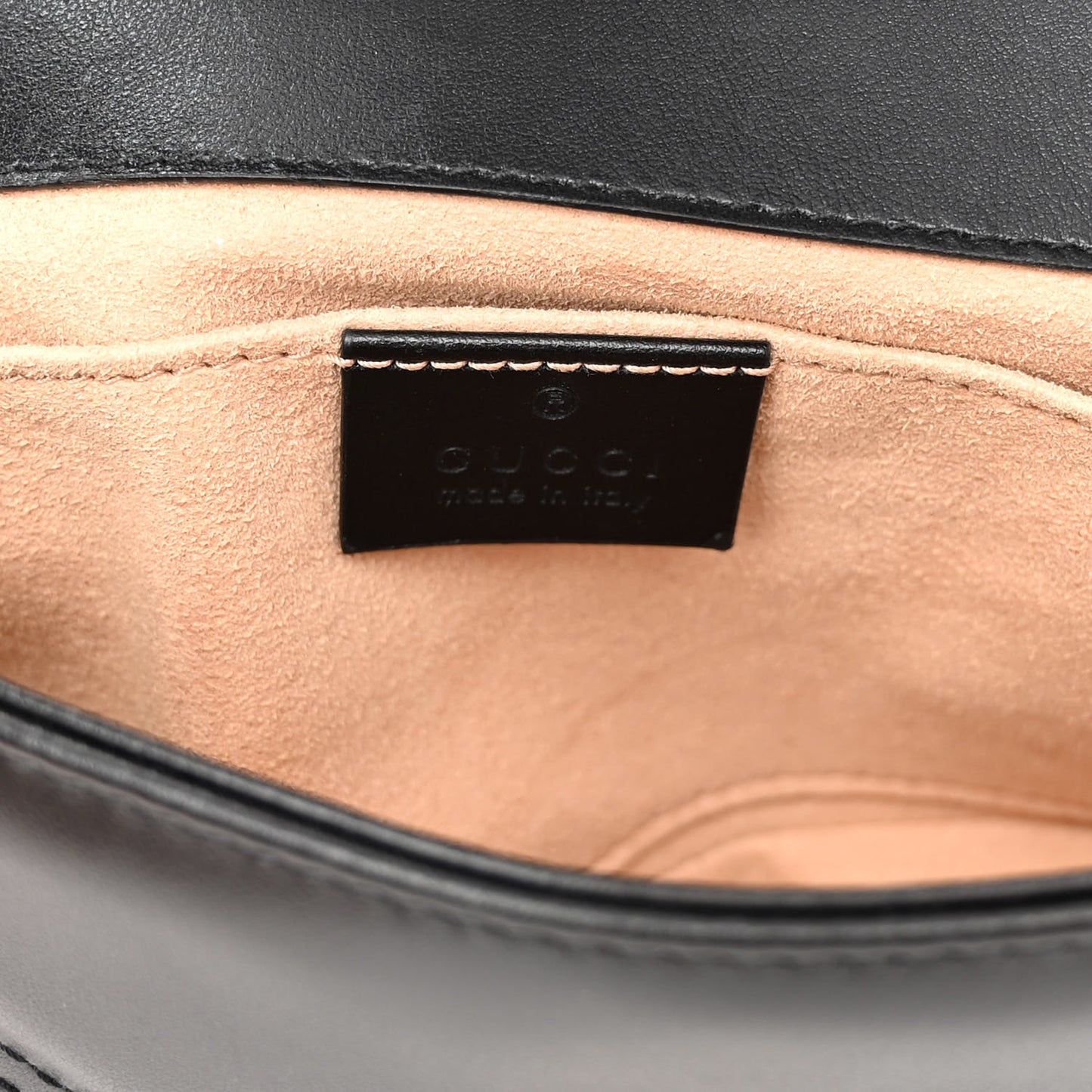 Calfskin Matelasse Mini GG Marmont Shoulder Bag Black