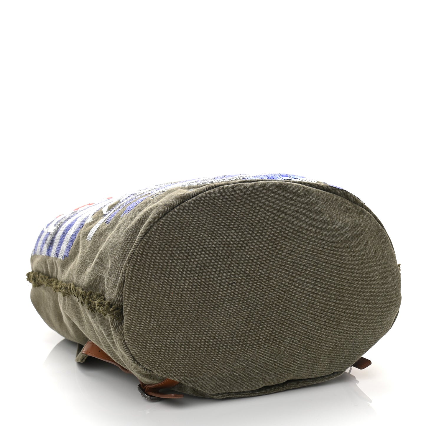 Canvas Sequins Cubano Trip Backpack Khaki