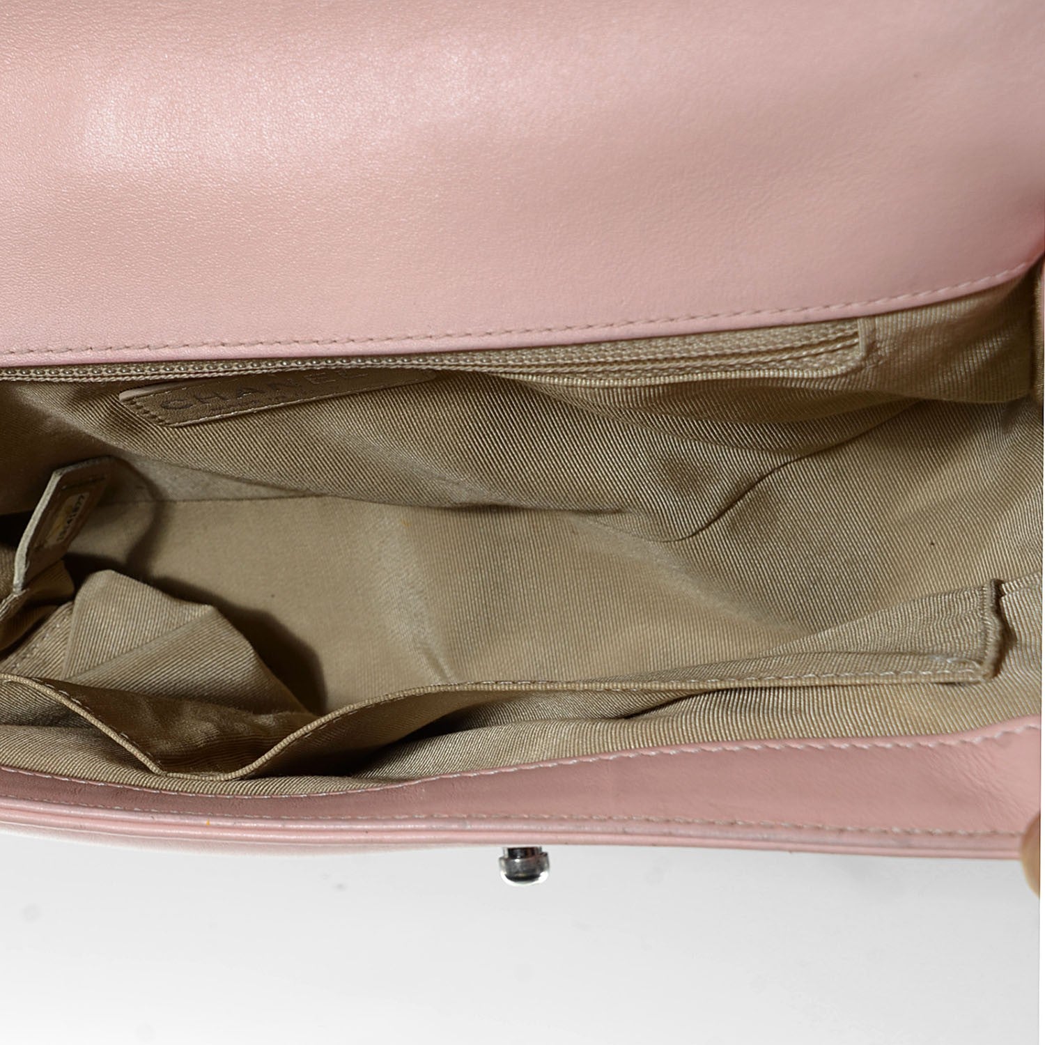 Chanel Patent Chevron New Medium Boy Flap Light Pink 5 of 11