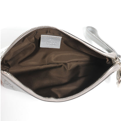 Gucci Guccissima New Britt Wristlet Silver 5 of 7