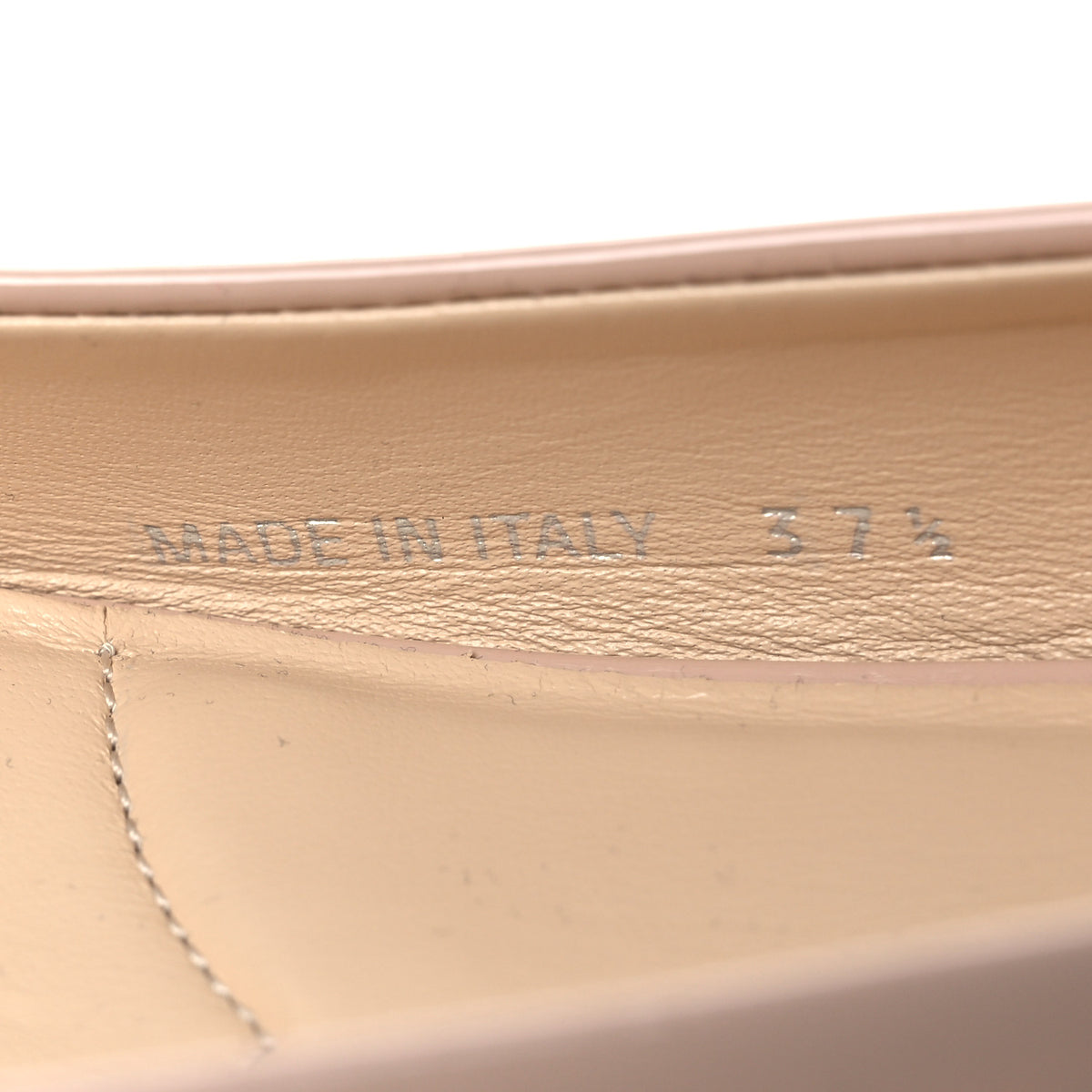 Patent Triangle Ballerina Flats 37.5 Cipria